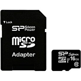 シリコンパワー SP016GBSTHDU1V10SP 【UHS-1対応】microSDHCカード 16GB Class10 読込90MB/ s 書込45MB/ s(最大値)【在庫目安:お取り寄せ】