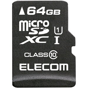 ELECOM MF-MSD064GC10R microSDXCJ[h/ f[^T[rXt/ Class10/ 64GBy݌ɖڈ:񂹁z