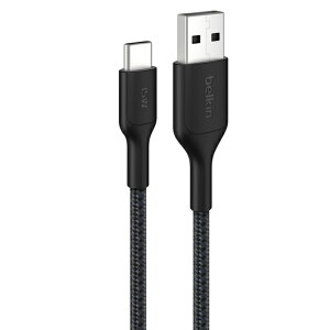 belkin CAB022fq3MBK BoostCharge Pro USB-A to USB-C �ґg�P�[�u��15W 3M �u���b�N�y�݌ɖڈ�:�͏��z| �p�\�R�����Ӌ@�� USB�P�[�u�� USB-C�P�[�u�� USB A-C USB(A-C)