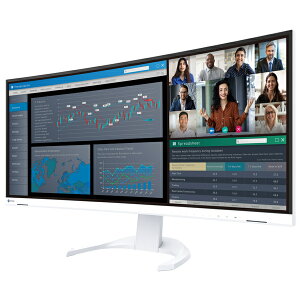 �y���������zEIZO EV3451X-WT �t���f�B�X�v���C 34.1�^/ 3440×1440/ USB Type-C�ADisplayPort�AHDMI×2/ �z���C�g/ �X�s�[�J�[�F����y�݌ɖڈ�:�͏��z