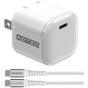 AhebN APD-V045C-wC-WH Power DeliveryΉ GaN AC[d/ 45W/ USB Type-C 1|[g/ zCg  Type-C to CP[uZbgy݌ɖڈ:񂹁z