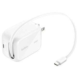 �y���������zbelkin WCH023qcWH BoostCharge Pro 45W 1�|�[�g ������莮USB-C�P�[�u���t�� �}���[�d��y�݌ɖڈ�:�����񂹁z| �d�� AC�A�_�v�^ AC�d�� �A�_�v�^ USB�p�d���A�_�v�^ USB�A�_�v�^