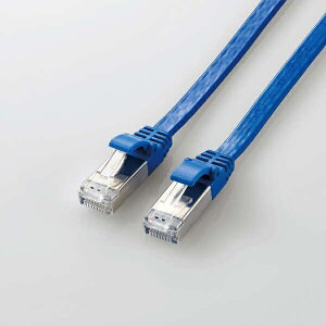 ELECOM LD-TWSF/BU3 LAN�P�[�u��/ CAT7����/ �t���b�g/ 3.0m/ �u���[�y�݌ɖڈ�:�����񂹁z| �p�\�R�����Ӌ@�� �P�[�u�� �t���b�g�P�[�u�� �t���b�g �X�g���[�g