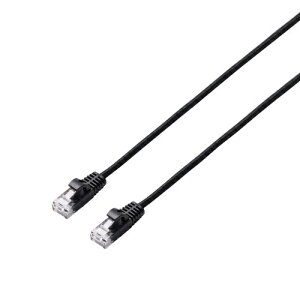 ELECOM LD-GPAM/BK50 LAN�P�[�u��/ CAT6A����/ ���b�V��/ 5.0m/ �u���b�N�y�݌ɖڈ�:�����񂹁z