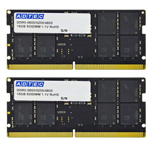 yzAhebN ADS5600N-H16GW DDR5-5600 SODIMM 16GB×2y݌ɖڈ:񂹁z