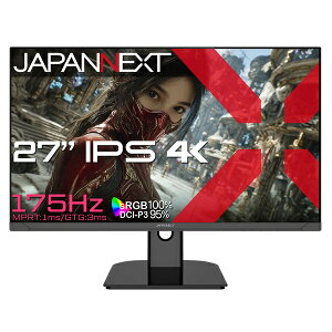 �y���������zJAPANNEXT JN-IPS27G175U �Q�[�~���O�t���f�B�X�v���C 27�^/ 3840×2160/ HDMI×2�ADP×2/ �u���b�N/ �X�s�[�J�[�L/ 2�N�ۏ؁y�݌ɖڈ�:�͏��z