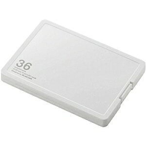 ELECOM CMC-SDCPP36WH メモリカードケース/ インデックス台紙付き/ SD18枚+microSD18枚収納/ ホワイト【在庫目安:お取り寄せ】