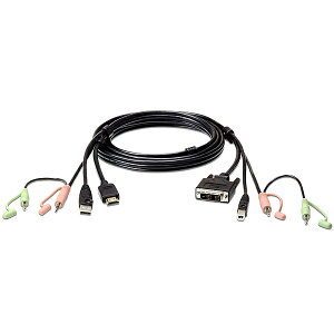 �y���������zATEN 2L-7D02DH 1.8m USB KVM�P�[�u���iHDMI��DVI-D�ϊ��A�I�[�f�B�I�R�l�N�^�[�t���j�y�݌ɖڈ�:�����񂹁z| �p�\�R�����Ӌ@�� KVM�P�[�u�� KVM �P�[�u�� PC �p�\�R��