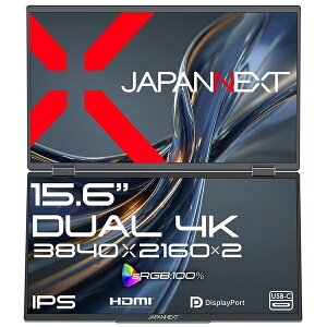 �y���������zJAPANNEXT JN-DMD-IPS156U �f���A���t���f�B�X�v���C 15.6�^/ 3840×2160/ HDMI×1�ADP×1�AUSB-C×2/ �u���b�N/ �X�s�[�J�[�L/ 2�N�ۏ؁y�݌ɖڈ�:�͏��z