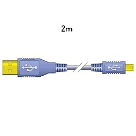 JVCケンウッド VX-U220 USBケーブル 2m Aタイプオス-ミニBタイプオス【在庫目安:お取り寄せ】| パソコン周辺機器 USB ケーブル 充電 タブレット スマートフォン