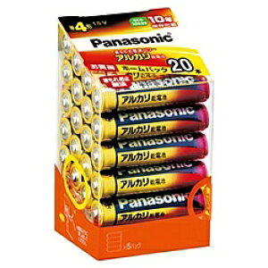 Panasonic LR03XJ/20SH �A���J�����d�r �P4�` 20�{�z�[���p�b�N�y�݌ɖڈ�:�����񂹁z