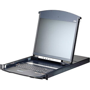 �y���������zATEN KL1108VNJJL 19�C���` 8�|�[�g Cat5e �f���A���X���C�h LCD IP-KVM�h�����[ �����O���[���y�݌ɖڈ�:�����񂹁z| �I�t�B�X �I�t�B�X�Ƌ�