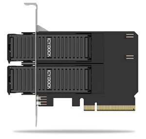 yzICY DOCK MB312M4P-B ICYDOCK 2 x M.2 NVMe SSDڗp[ouA_v^ PCIe 4.0 x8gXbgΉiPCIe@\Kvjy݌ɖڈ:񂹁z