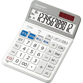 SHARP EL-SA72X 軽減税率対応電卓　セミデスクトップタイプ　12桁【在庫目安:僅少】| 事務機 電卓 計算機 電子卓上計算機 小型 演算 計算 税計算 消費税 税