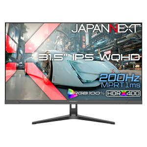 �y���������zJAPANNEXT JN-IPS315G200Q �Q�[�~���O�t���f�B�X�v���C 31.5�^/ 2560×1440/ HDMI×2�ADP×2/ �u���b�N/ �X�s�[�J�[�L/ 2�N�ۏ؁y�݌ɖڈ�:�͏��z