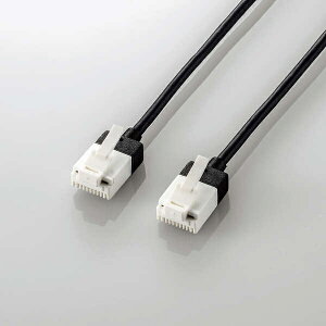 ELECOM LD-GPASST/BK10 LAN�P�[�u��/ CAT6A/ �X�[�p�[�X����/ �ܐ܂�h�~/ 1.0m/ �u���b�N�y�݌ɖڈ�:�����񂹁z