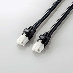 ELECOM LD-GPAT/BK70 LAN�P�[�u��/ CAT6A����/ �ܐ܂�h�~/ 7.0m/ �u���b�N�y�݌ɖڈ�:�����񂹁z