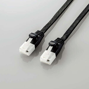 ELECOM LD-GFAT/BK70 LAN�P�[�u��/ CAT6A����/ �ܐ܂�h�~/ �t���b�g/ 7.0m/ �u���b�N�y�݌ɖڈ�:�����񂹁z| �p�\�R�����Ӌ@�� �P�[�u�� �t���b�g�P�[�u�� �t���b�g �X�g���[�g