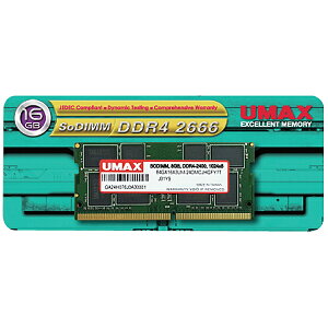yzUMAX UM-SODDR4S-2666-16G m[gPCp[ SO-DIMM DDR4-2666 16GB 1gy݌ɖڈ:񂹁z