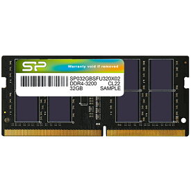 【送料無料】シリコンパワー SP064GBSFU320F22 メモリモジュール 260pin DDR4-3200 PC4-25600 CL22 1.2V Non-ECC SODIMM 32GB×2枚組【在庫目安:お取り寄せ】