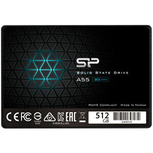 【送料無料】シリコンパワー SPJ512GBSS3A55B 【SSD】SATA3準拠6Gb/ s 2.5インチ 7mm 512GB【在庫目安:僅少】| パソコン周辺機器 SSD SATA 内蔵 2.5inch 2.5インチ 交換 耐久 省電力 フラッシュディスク フラッ