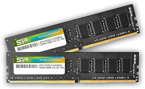 yzVRp[ SP032GBLFU266B22 W[ 288pin DDR4-2666 PC4-21300 CL19 1.2V Non-ECC Unbuffered DIMM 16GB×2gy݌ɖڈ:񂹁z