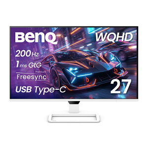 �y���������zBenQ EW270Q �G���^�[�e�C�������g���j�^�[ 27�^/ 2560×1440/ USB Type-C 65W���d�AHDMI�ADP/ �z���C�g/ 5Wx2�X�s�[�J�[����/ WQHD/ IPS/ �m���O���A/ 200Hz/ 1ms(GtG)/ FreeSync Premium/ HDR10