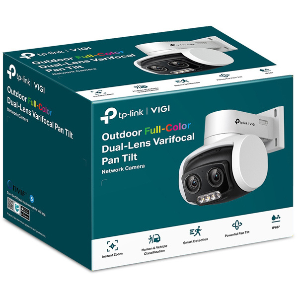 TP-LINK VIGI C540V(UN) VIGI 4MP屋外用フルカラーデュアルレンズ可変焦点パンチルトネットワークカメラ| カメラ ネットワークカメラ ネカメ 監視カメラ 監視 屋外 録画