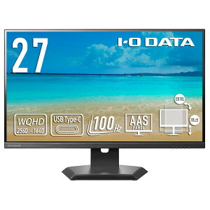 �y���������z�A�C�I�[�f�[�^ EX-CQ270SA-F ���C�h�t���f�B�X�v���C 27�^/ 2560×1440/ HDMI�ADisplayPort�AUSB Type-C/ �u���b�N/ �X�s�[�J�[�F����/ �ȃX�y�[�X��WQHD�Ή��Ō����A�b�v/ 100Hz�y�݌ɖڈ�:����
