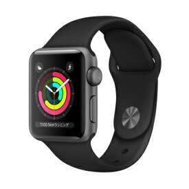 Apple Apple Watch Series3 38mm GPSモデル MTF02J/A A1858【スペースグレイアルミニウムケース/ブラックスポーツバンド】 [中古] 【当社3ヶ月間保証】 【 中古スマホとタブレット販売のイオシス 】