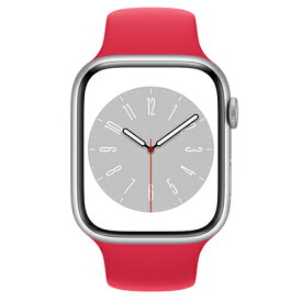 Apple Apple Watch Series8 45mm GPSモデル MP6T3J/A+MP7J3FE/A A2771【シルバーアルミニウムケース/(PRODUCT)REDスポーツバンド】 [中古] 【当社3ヶ月間保証】 【 中古スマホとタブレット販売のイオシス 】