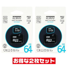 「2枚セット」 microSDカード 64GB 高速＆永久保証 世界2位Hynixブランド K064GUSD3U3-NA SDアダプタ付 UHS-1 U3 microSDXC マイクロSD microSD