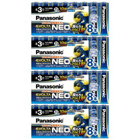 単3形 32本 エボルタNEO パナソニック アルカリ乾電池 LR6NJ/8SW x4点 Panasonic EVOLTA NEO 単3 電池 乾電池