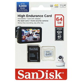 ドライブレコーダー対応・サンディスク高耐久64GB【microSDXCカードSDSQQNR-064G-GN6IA】最大R=100MB/s・C10 U3 V30
