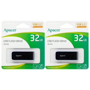 「2本セット」 USBメモリ 32GB 5年保証 USB3.2 Gen1 Apacer AP32GAH356B-1 スライド式 USB3.0 USB
