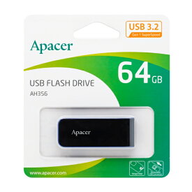 USBメモリ 64GB 5年保証 USB3.2 Gen1 Apacer AP64GAH356B-1 スライド式 USB3.0 USB