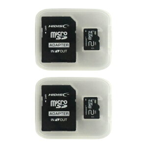�u2���Z�b�g�v 2GB microSD�J�[�h R-HDMCSD2GCLJP3 SD�A�_�v�^���~�j�P�[�X�t��