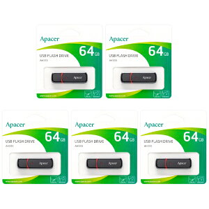 �u5�{�Z�b�g�vUSB������ 64GB 5�N�ۏ� Apacer AP64GAH333B-1 �L���b�v�� USB2.0 USB