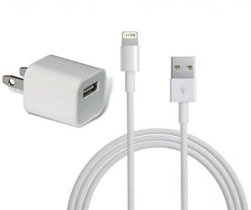 【中古】Apple 純正 iPhone 充電器 セット 5V 純正 USBライトニングケーブル Lightning ケーブル (1m) 2点セット品(MD810LL/A A1385 A1265同等品)