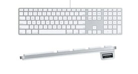 【中古】美品 Apple 純正 Keyboard USBキーボード英字 (USB) 2ポート US配列 英語キーボード テンキー付き MB110LL/B
