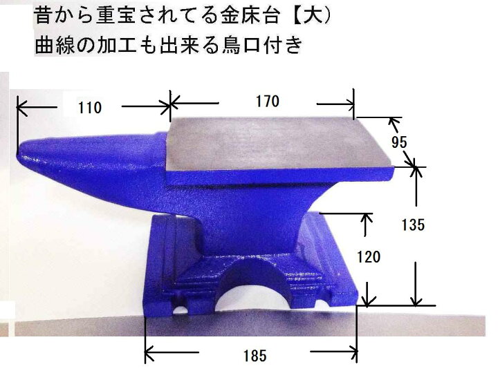 楽天市場】昔から重宝されてる金床台プロ用ANVIL−24LBSA : PC工房
