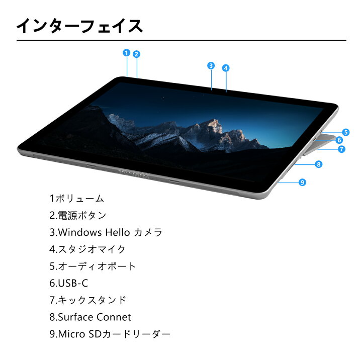 楽天市場】Microsoft Surface Go 10インチ Pentium 4415Y メモリ8GB 