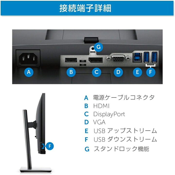 楽天市場】Dell モニター 23.8インチ P2419H IPSパネル 1920x1080 フル  
