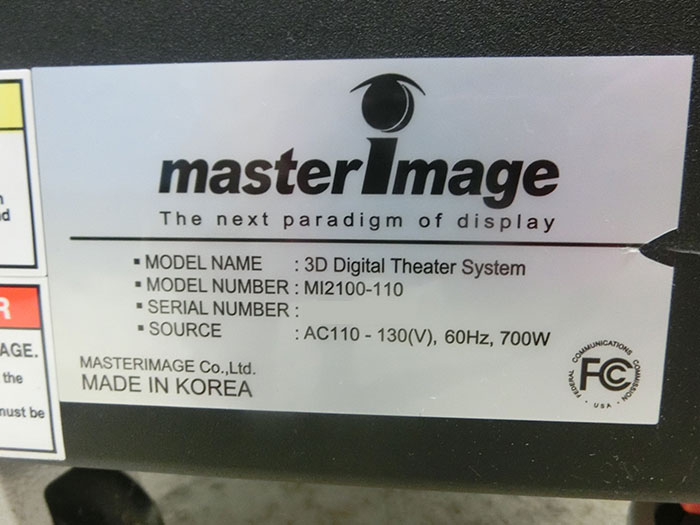 【送料無料】3D映写機 MI2100-110 マスターイメージ社 Digital Theatre System 60Hz 中古【現状渡し】【見学  名古屋】【動産王】 | 動産王