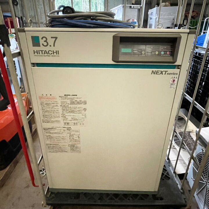 楽天市場】中古｜小型空気圧縮機 POD-3.7MNP5 日立産機 2017年 