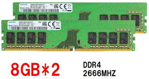Samsung DDR4 2666 16GB(8GB×2��) �T���X������ �f�X�N�g�b�v�p������ 1Rx8 PC4-21300 DDR4-2666 288pin CL11