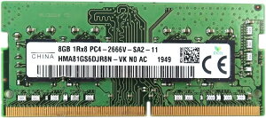 SK Hynix 純正 ノート用 HMA81GS6DJR8N-VK 8GB 1Rx8 DDR4 SO-DIMM PC4-21300 2666MHz 260ピン Non-ECC CL19 1.2V