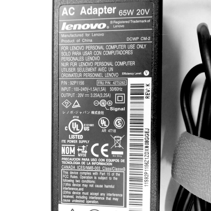 楽天市場】[純正] Lenovo レノボ ACアダプター 65W DCWP CM-2 丸ピン 