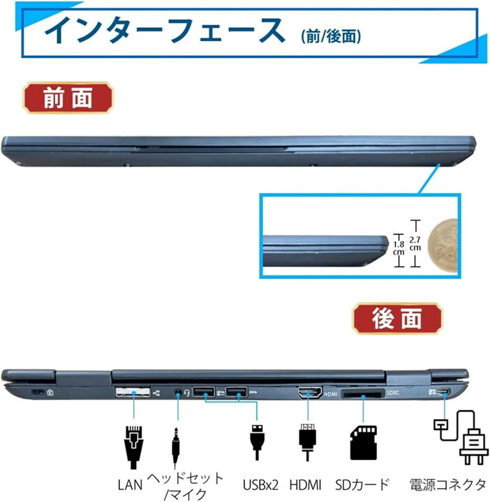 楽天市場】NEC VersaPro VH-4 ノートパソコン 軽量917g Type-C充電対応 