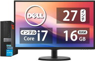 【Dell Core-i7+27インチ液晶PCセット】DELL 3050SFF/RAM:16GB、SSD:512GB/27インチ フルHD液晶モニタ/光…